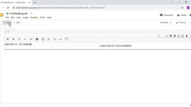 How to add two numbers in Google Colab смотреть онлайн
