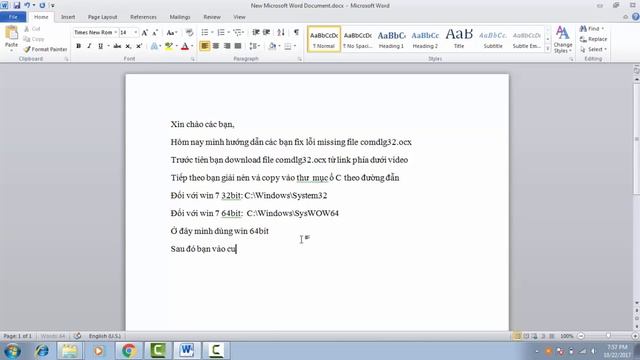 Sửa lỗi thiếu file comdlg32.ocx - Fixing missing comdlg32.ocx file смотреть онлайн