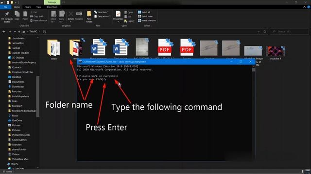 How to Lock or Unlock folders using command prompt смотреть онлайн