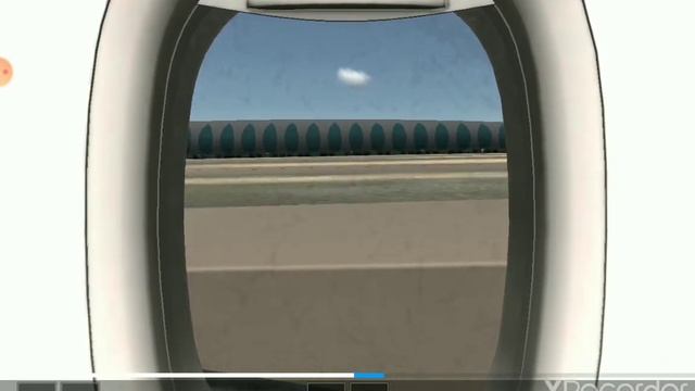 Window view of takeoff from Dubai International Airport in RFS. смотреть онлайн