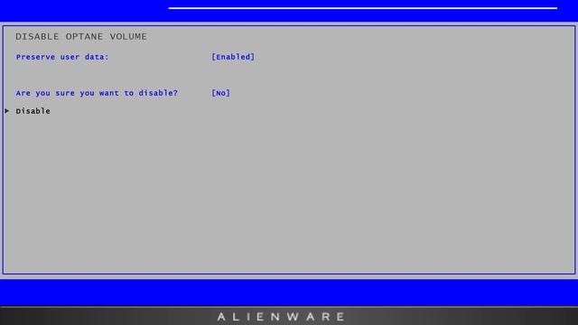 Disable Intel Optane Before Reinstalling Windows 10 - Alienware