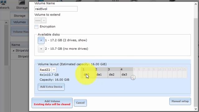 FreeNAS 11 Beginner 10 - Create And Share A RAID 5 Volume In FreeNAS