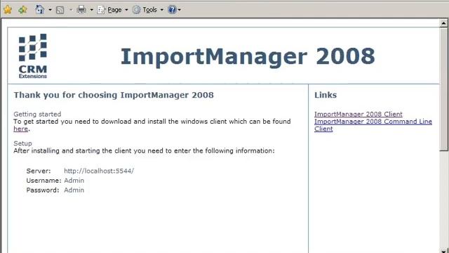 ImportManager Unlimited for Microsoft CRM - Installing смотреть онлайн