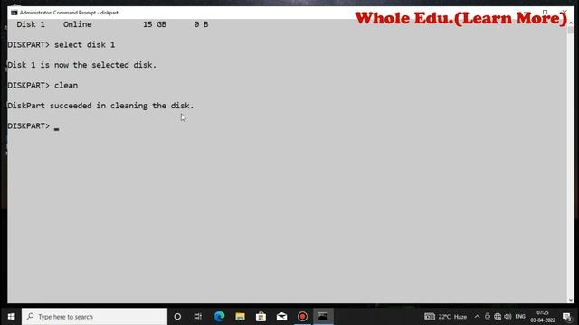 how to clean and prepare a disk using diskpart in command prompt (CMD). смотреть онлайн