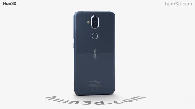 Nokia 8.1 Blue Silver 3D model by 3DModels.org смотреть онлайн