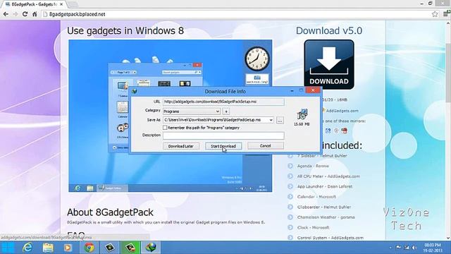 Windows 8 fix - How to enable gadgets in windows 8 смотреть онлайн