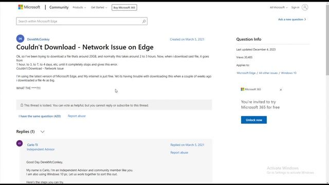 How To Fix Couldn't Download Network Issue Microsoft Edge Tutorial смотреть онлайн