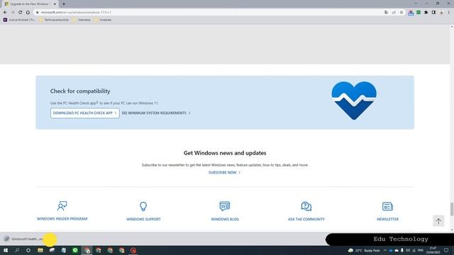 Cara Cek PC Atau Laptop Support Untuk Update Windows 11 - EDU TECHNOLOGY смотреть онлайн
