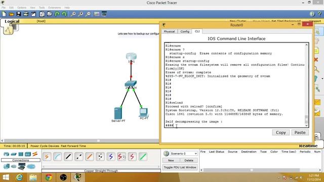 Backing up startup config to a TFTP server смотреть онлайн