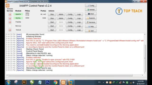 Xampp Port 443 Use by VMware or libsqlite3 dll missing - Hindi (2020) смотреть онлайн