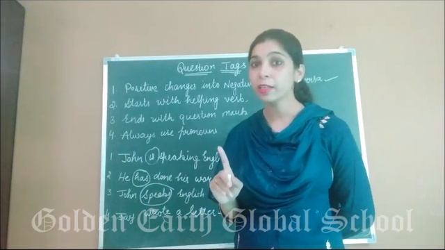 Grammar | English | Question Tags| Golden Earth Global School, Sangrur | смотреть онлайн