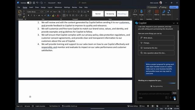 How To Use Microsoft Copilot in Word - Full Tutorial смотреть онлайн