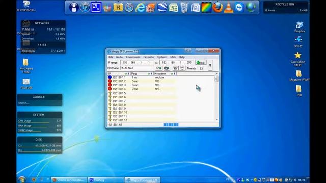 Utilisation du logiciel gratuit IP scan смотреть онлайн