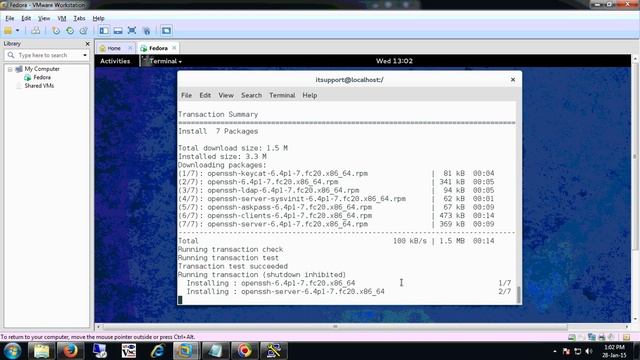 Remote connection from window 7 to fedora 20 (part 1) смотреть онлайн
