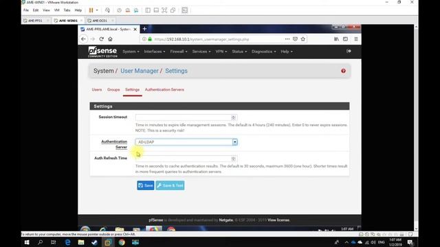 18 - Pfsense authentication with LDAP AD смотреть онлайн