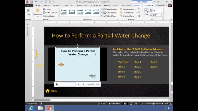Embedding Video Using PowerPoint 2013 смотреть онлайн