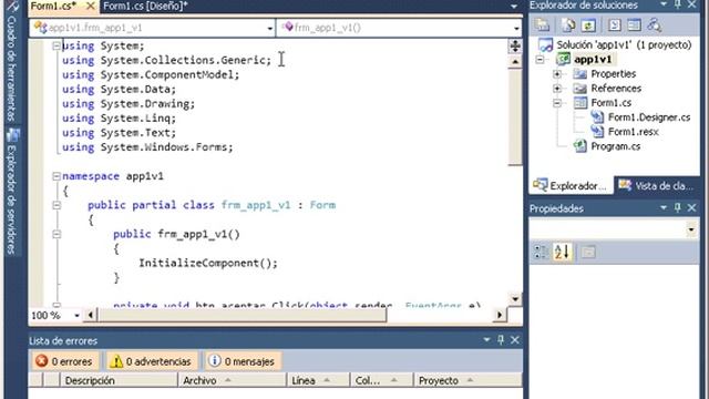 Ms Visual Studio 2010, proyecto windows form смотреть онлайн
