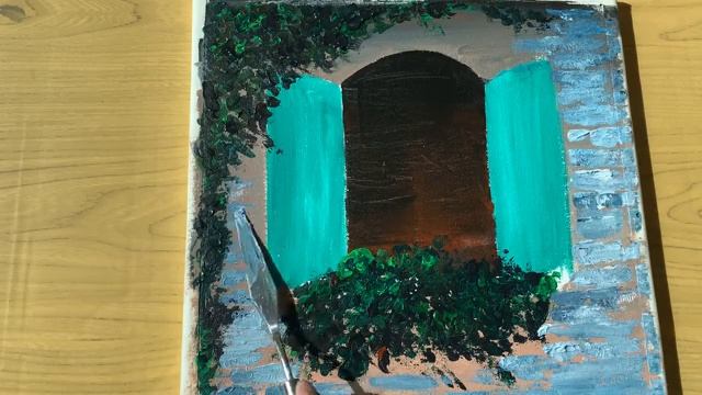 Flowers In Window Simple Painting| Acrylic For Beginners смотреть онлайн