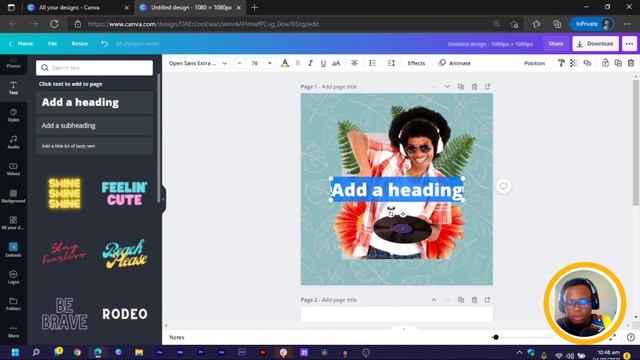 Entertainment Poster Design in Canva - African Geek | Canva Tutorial for Beginners смотреть онлайн