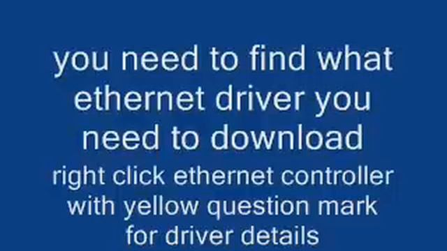 How to install ethernet controller driver, if you have NO internet connection (easy way) смотреть онлайн
