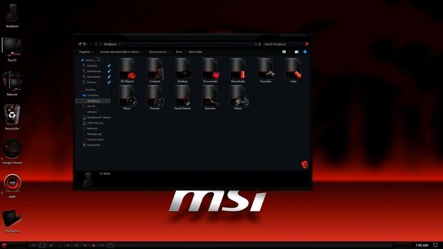 MSI Gaming Theme for w7 and w10 with DarkRed 7tsp and iPack for Windows® 7 w8 8.1 w10 4K смотреть онлайн