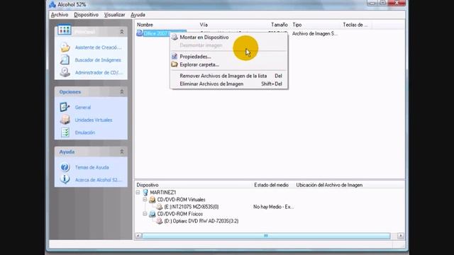Alcohol 52%, Abrir Archivos Iso Y Crear Unidad Virtual