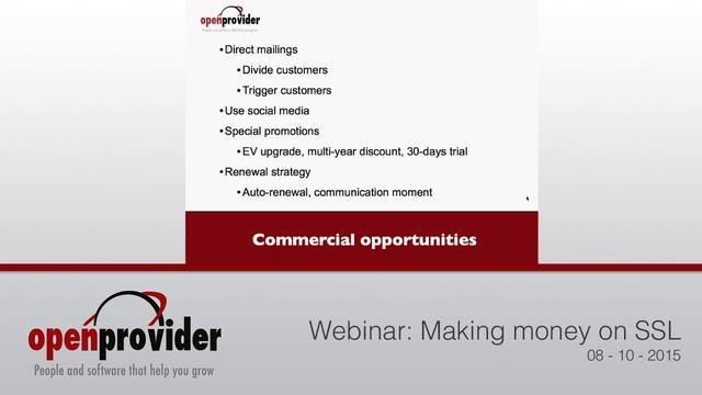 Webinar "How to make money on SSL" | Openprovider смотреть онлайн