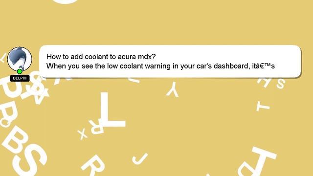 How to add coolant to acura mdx? смотреть онлайн