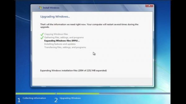 Installing Windows 7 build 7077