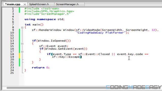 C++ Sfml Platformer Made Easy Tutorial 3 - Setting Up Main смотреть онлайн