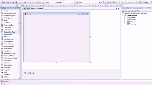 NotifyIcon ContextmenuStrip смотреть онлайн