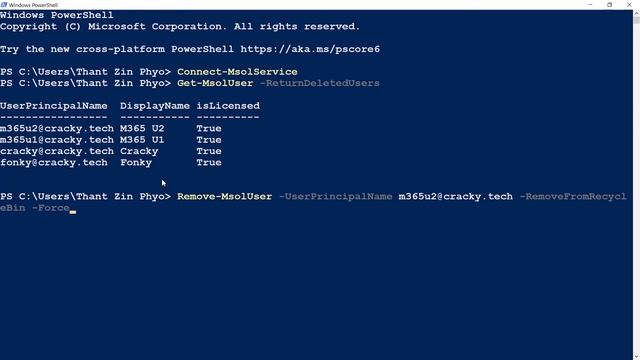 11.How to Delete Permanently Microsoft 365 User with Powershell смотреть онлайн