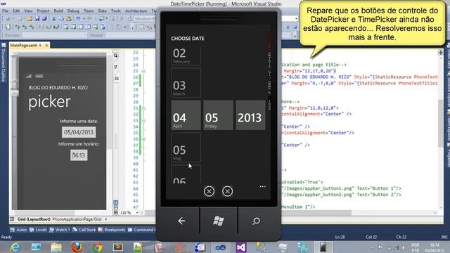 Curso Windows Phone - Utilizando o DatePicker e TimePicker смотреть онлайн