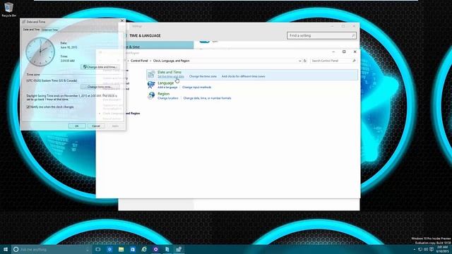 How to set the time and date within Windows 10 смотреть онлайн