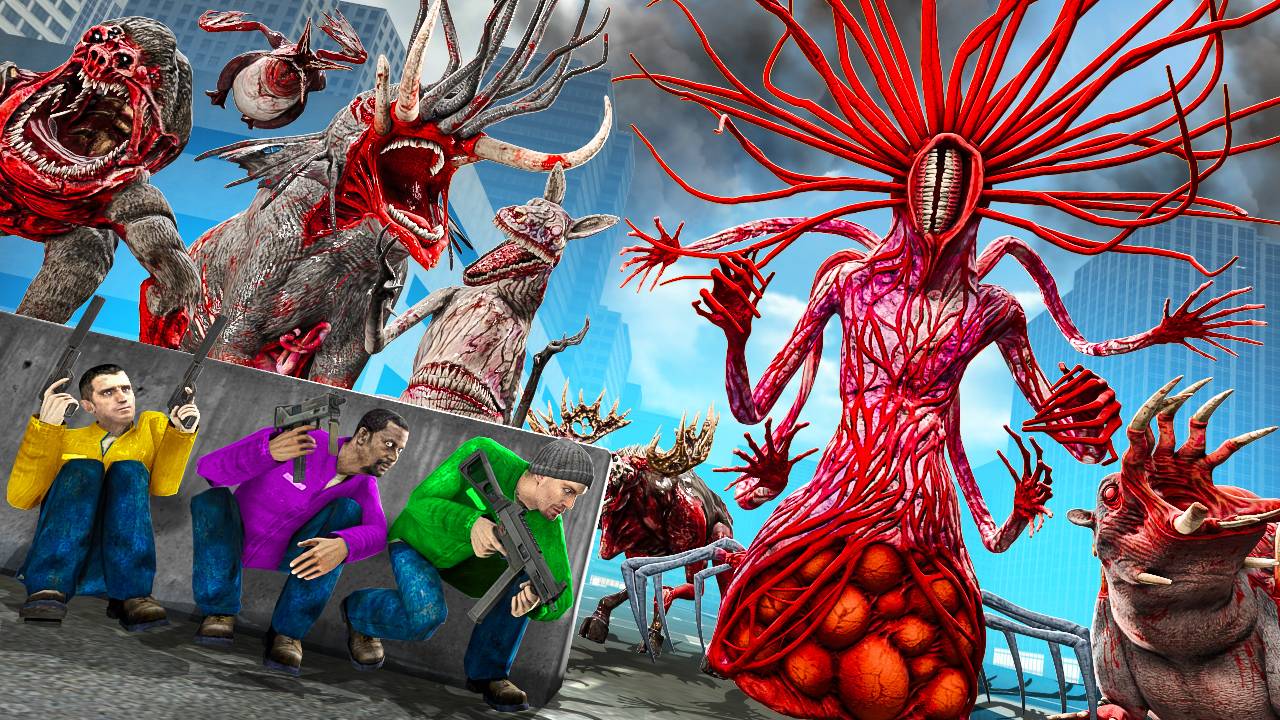 РЕАЛЬНЫЕ ЖИВОТНЫЕ ЗОМБИ! ОГРОМНЫЙ ПАРАЗИТ ОХОТИТСЯ НА НАС! ЗООЧОСИС АТАКУЕТ В Garry`s Mod смотреть онлайн