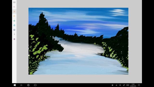 Digital painting tutorial on surface Pro 4 with Fresh Paint App. Series 2 смотреть онлайн