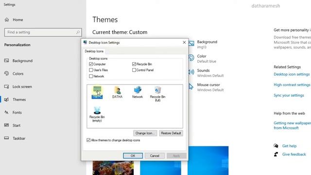 How to Restore Default Icons In Windows 10 | This PC Icon | Recycle Bin Icon смотреть онлайн