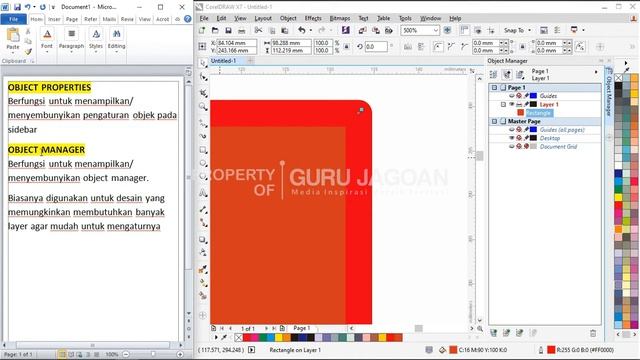 Tutorial CorelDraw Dasar #26 Object Properties dan Object Manager смотреть онлайн