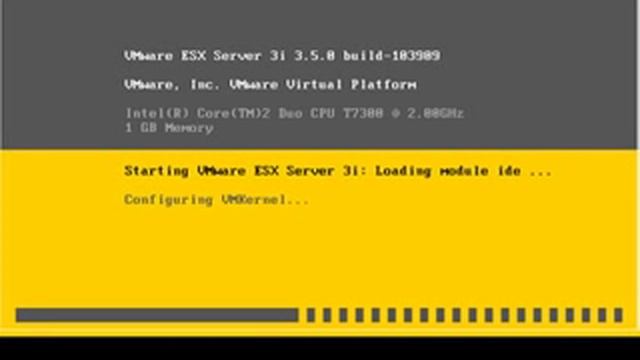 Installation of VMware ESXi server inside of Workstation 6.5 смотреть онлайн