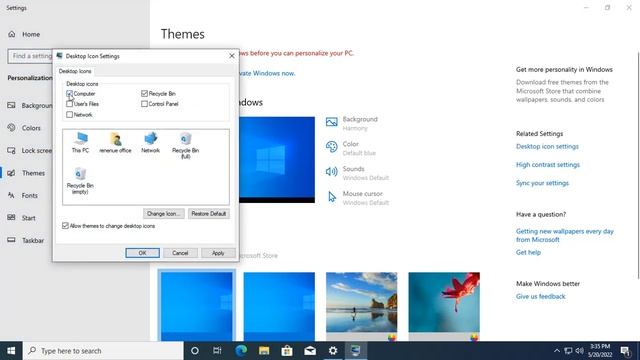how to customize windows 10 desktop icon and start menu смотреть онлайн