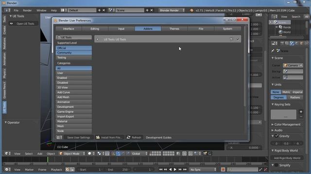 [Blender] UE4 Tools addon: Installation & Scene Tools смотреть онлайн