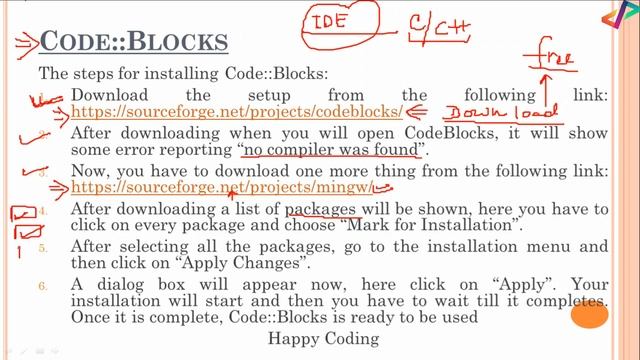 Installation of CodeBlocks for Running C/C++ Programs | In Hindi смотреть онлайн
