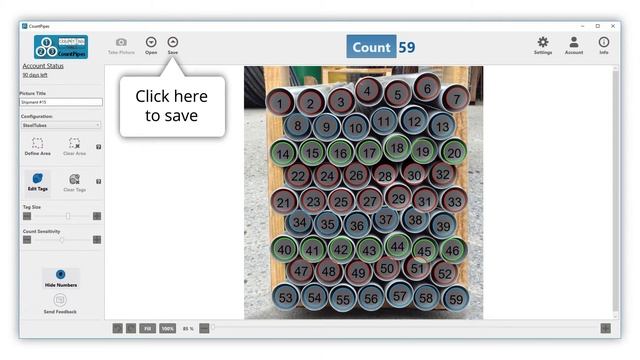 Basic counting demo of the CountPipes app for Windows (2016-02-09) смотреть онлайн