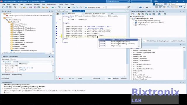 Tutorial rad studio delphi app label listbox смотреть онлайн