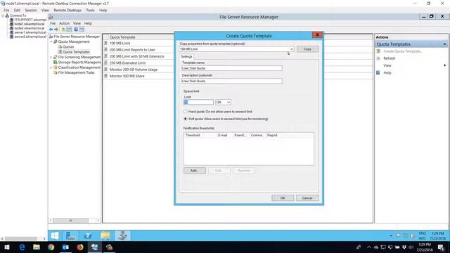 22. FSRM Disk Quota on Windows Server 2012 R2 смотреть онлайн