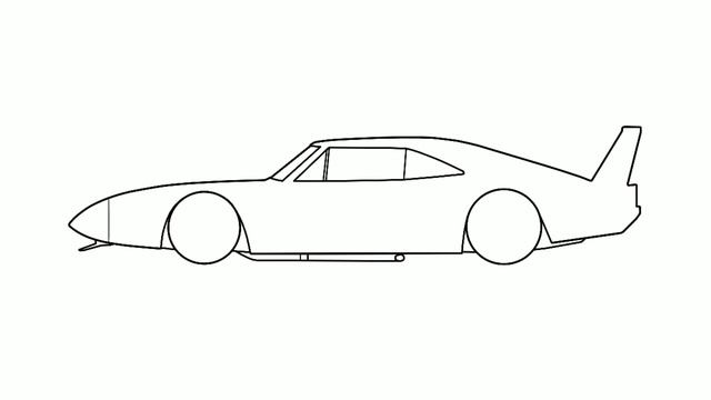 How to draw a DODGE CHARGER DAYTONA 1969 / drawing Plymouth Superbird nascar race car 1968 смотреть онлайн