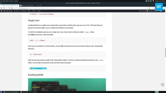 How to install the BaZik GTK theme on Linux смотреть онлайн