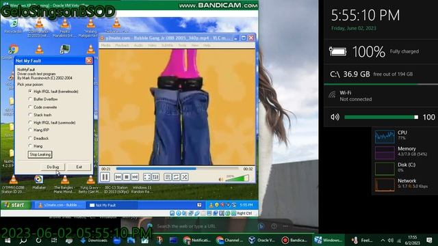 Bubble Gang Jr. OBB 2005 has BSOD VM (Windows XP) смотреть онлайн