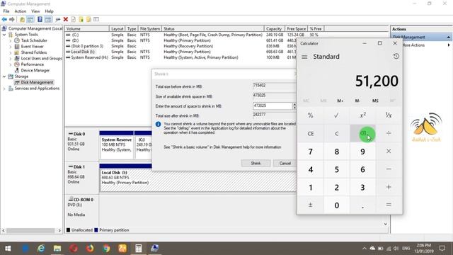 Create partition in windows 10 | Hard disk partition | Partition Manager | Local Disk Create смотреть онлайн