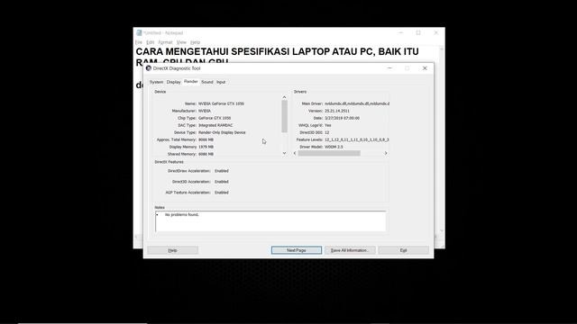 Cara Melihat Spesifikasi Laptop atau PC Baik itu RAM, CPU, dan GPU смотреть онлайн